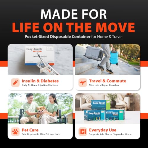 Easy Touch Personal Sharps Container for home and travel