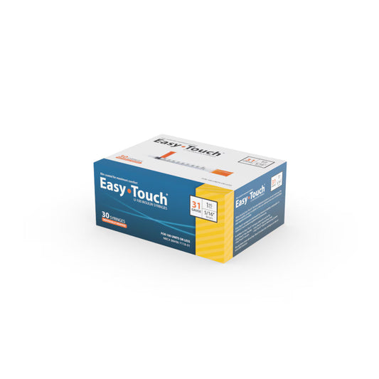 EasyTouch 31G 1cc 5/16" (8mm) Individually Wrapped Syringe (30 Pack)