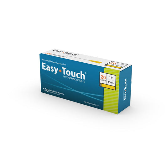 Easy Touch Hypodermic Needles, 20G 40mm 1.5cc, 802007, Box of 100