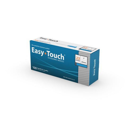 Easy Touch Hypodermic Needles, 23G 25mm 1cc, 802301, Box of 100