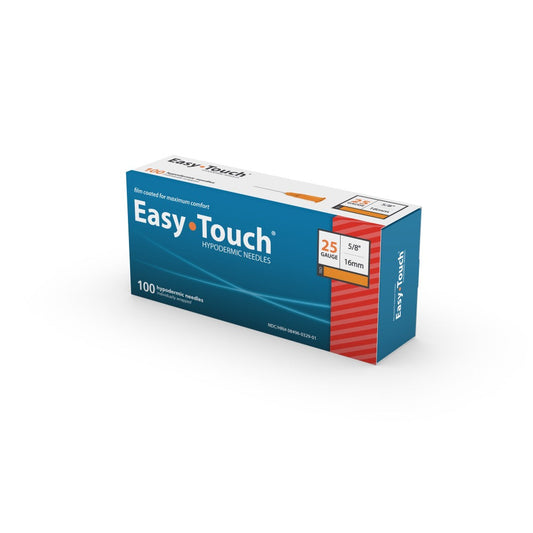 Easy Touch Hypodermic Needles, 25G 16mm 5/8cc, 802500, Box of 100