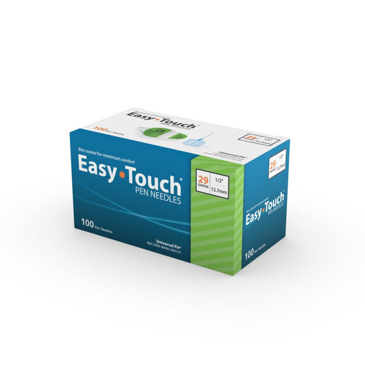 Easy Touch Pen Needles, 29G 1/2-Inch (12.7mm), 829021, Box of 100