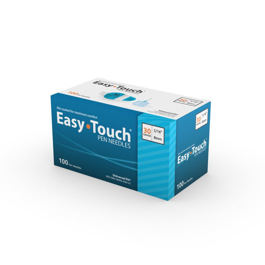 Easy Touch Pen Needles, 30G 5/16-Inch (8mm), 830561, Box of 100