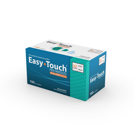 Easy Touch Pen Needles, 32g 5/32-Inch (4mm), 832081, Box of 100